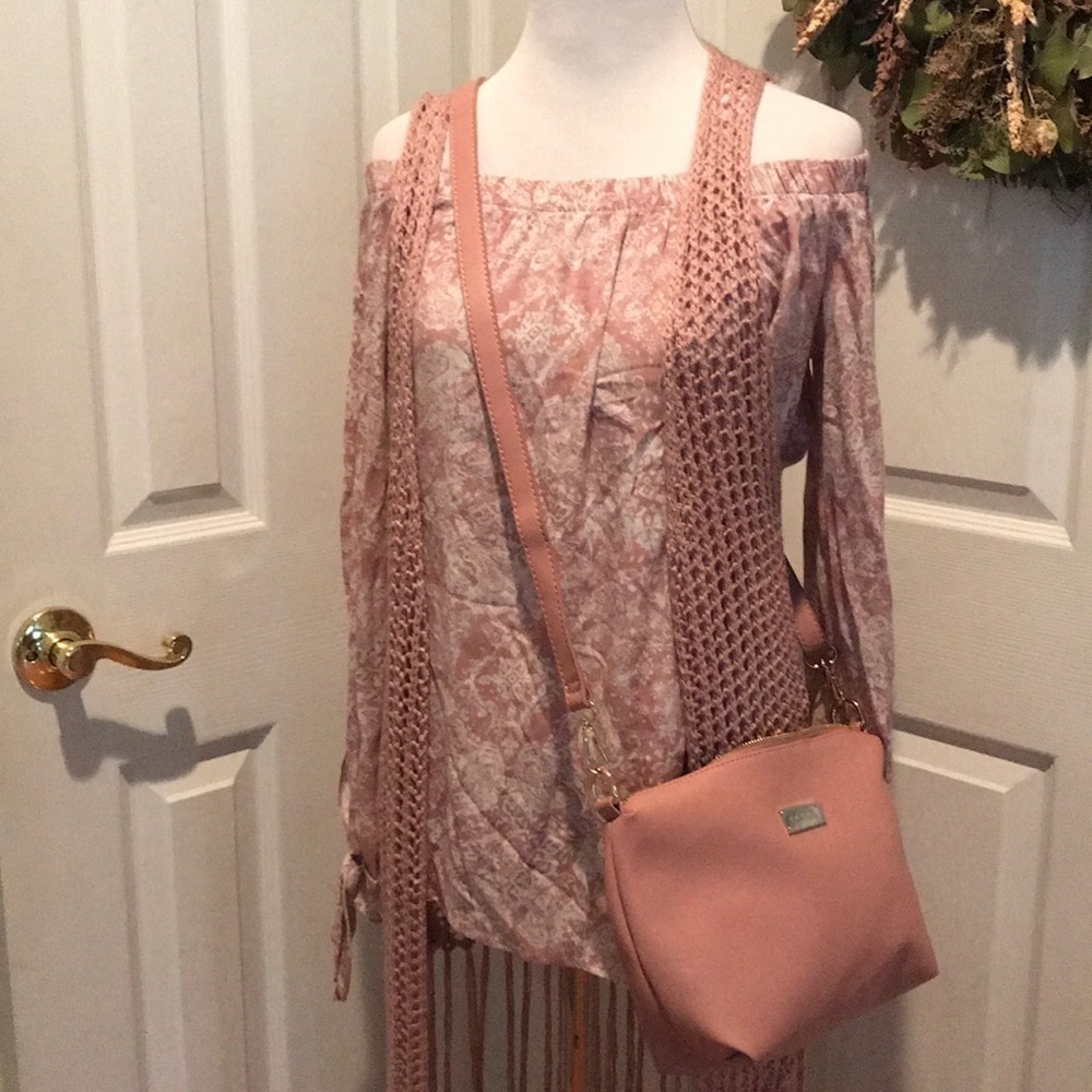 Bebe pink shoulder or crossbody bag, brand new